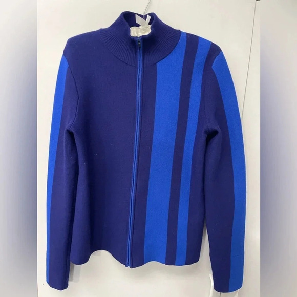 Athleta Cat Track Cardigan- blue tone-on-tone- size L - Picture 1 of 9